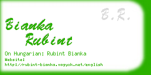 bianka rubint business card